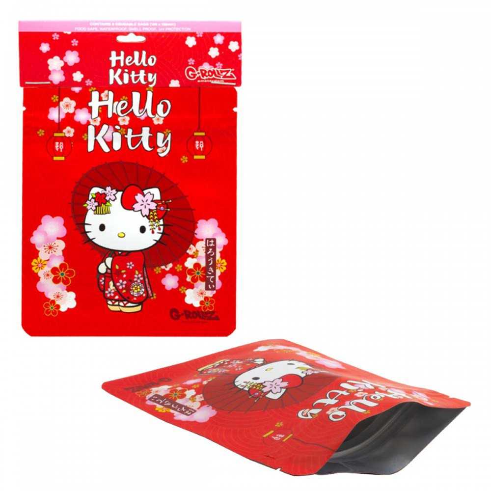 G-Rollz Hello Kitty Kimono Red Smellproof Bags 100 x 125mm 8pcs G-Rollz Products