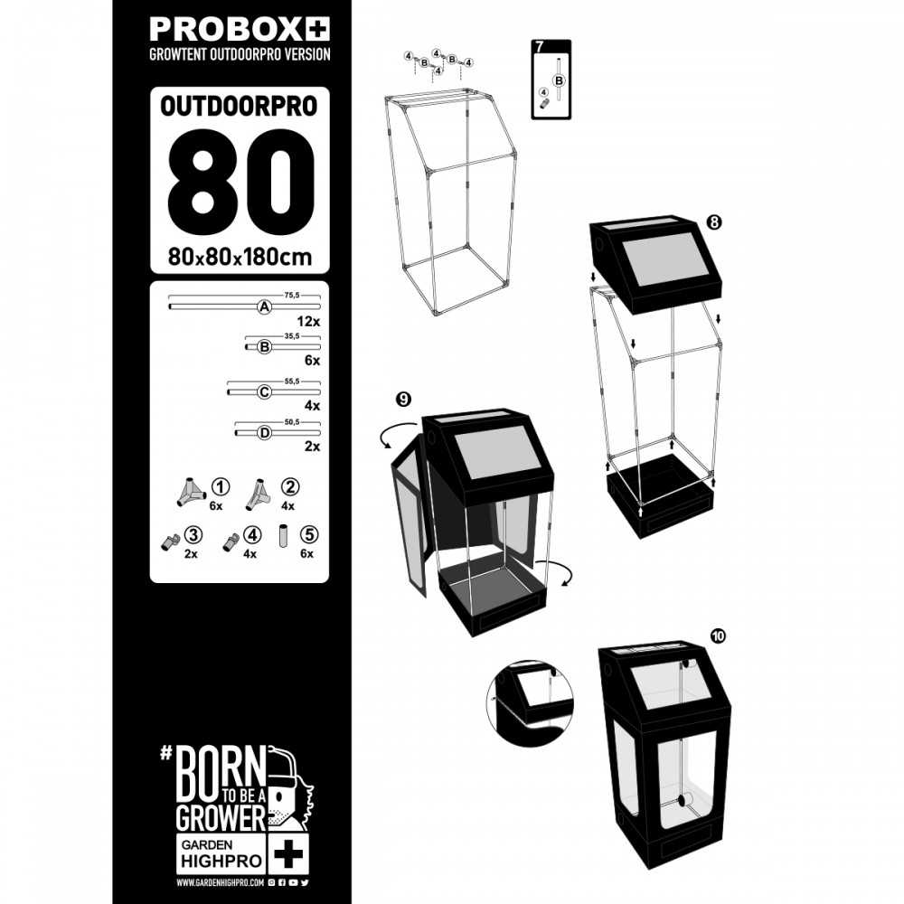 Garden High Pro Pro Box Outdoorpro 80 Garden High Pro Tentes de culture