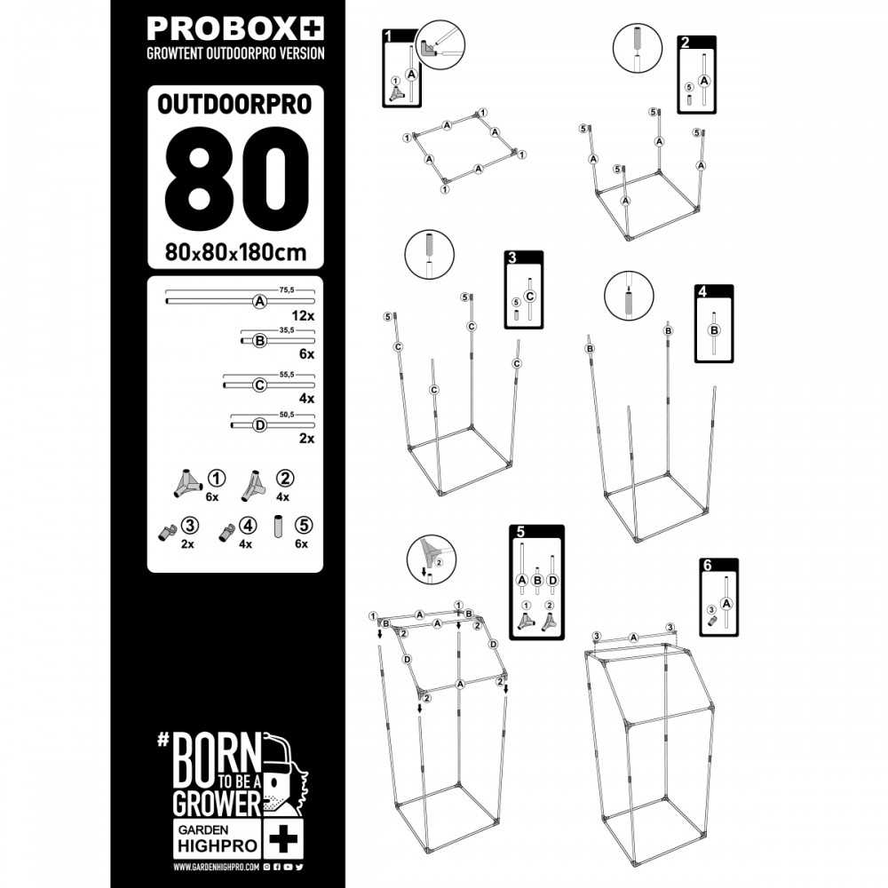 Garden High Pro Pro Box Outdoorpro 80 Garden High Pro Tentes de culture
