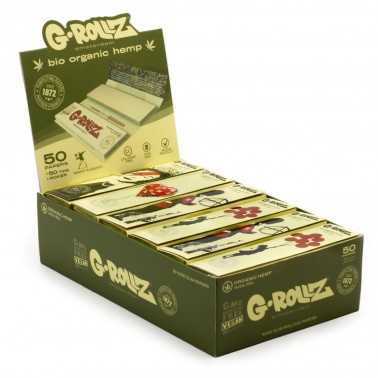 Karton G-Rollz Banksy's Graffiti - King Size Organic Hemp Extra Thin Papers and Tips G-Rollz Blatt zum Rollen
