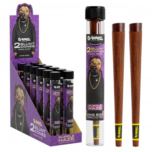 G-Rollz 'The Dog' Terpene Infused Herbal Blunt Cones 'Purple Haze' G-Rollz Produits