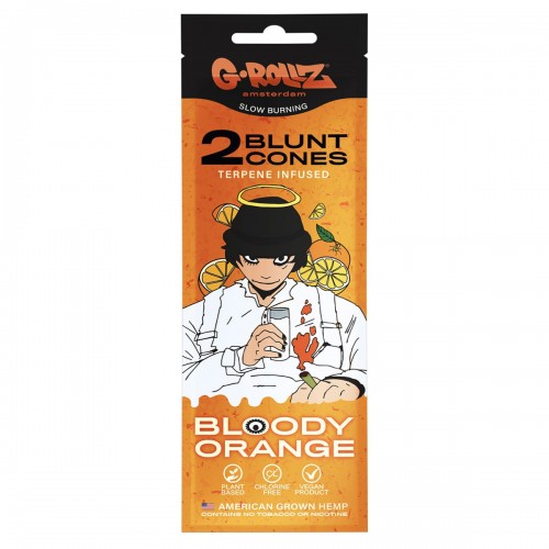 G-Rollz 2x 'Bloody Orange' Terpene-infused Pre-rolled Hemp Cones G-Rollz Produits
