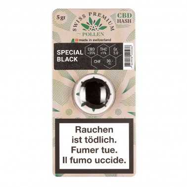 Hash CBD Swiss Premium Pollen "Special Black Swiss Premium Pollen Produkte