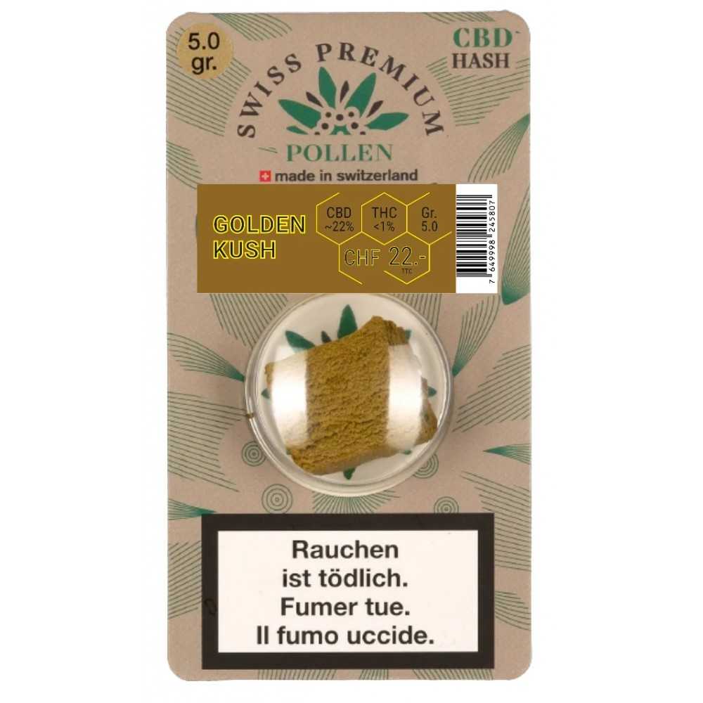 Hash CBD Swiss Premium Pollen "Golden Kush" 5g Swiss Premium Pollen Produkte