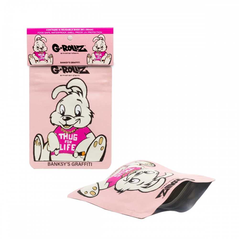 G-Rollz Banksy's Thug for Life Rosa Sacchetti antiodore 65 x 85 mm 8 pezzi G-Rollz Prodotti