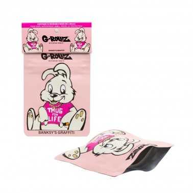 G-Rollz Banksy's Thug for Life Pink Smellproof Bags 65 x 85mm 8pcs G-Rollz Products