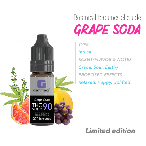 Cannaliz THC Vape E-liquide Grape Soda Cannaliz Produits