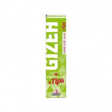 GIZEH King Size Slim Super Fine Rolling Paper + Tips Gizeh Blatt zum Rollen