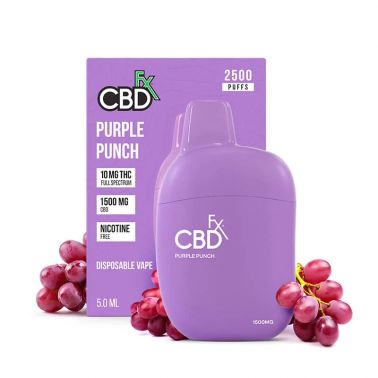 CBDFX Purple Punch THC Vape Pen 1500mg CBD + 10mg THC CBD FX Produkte