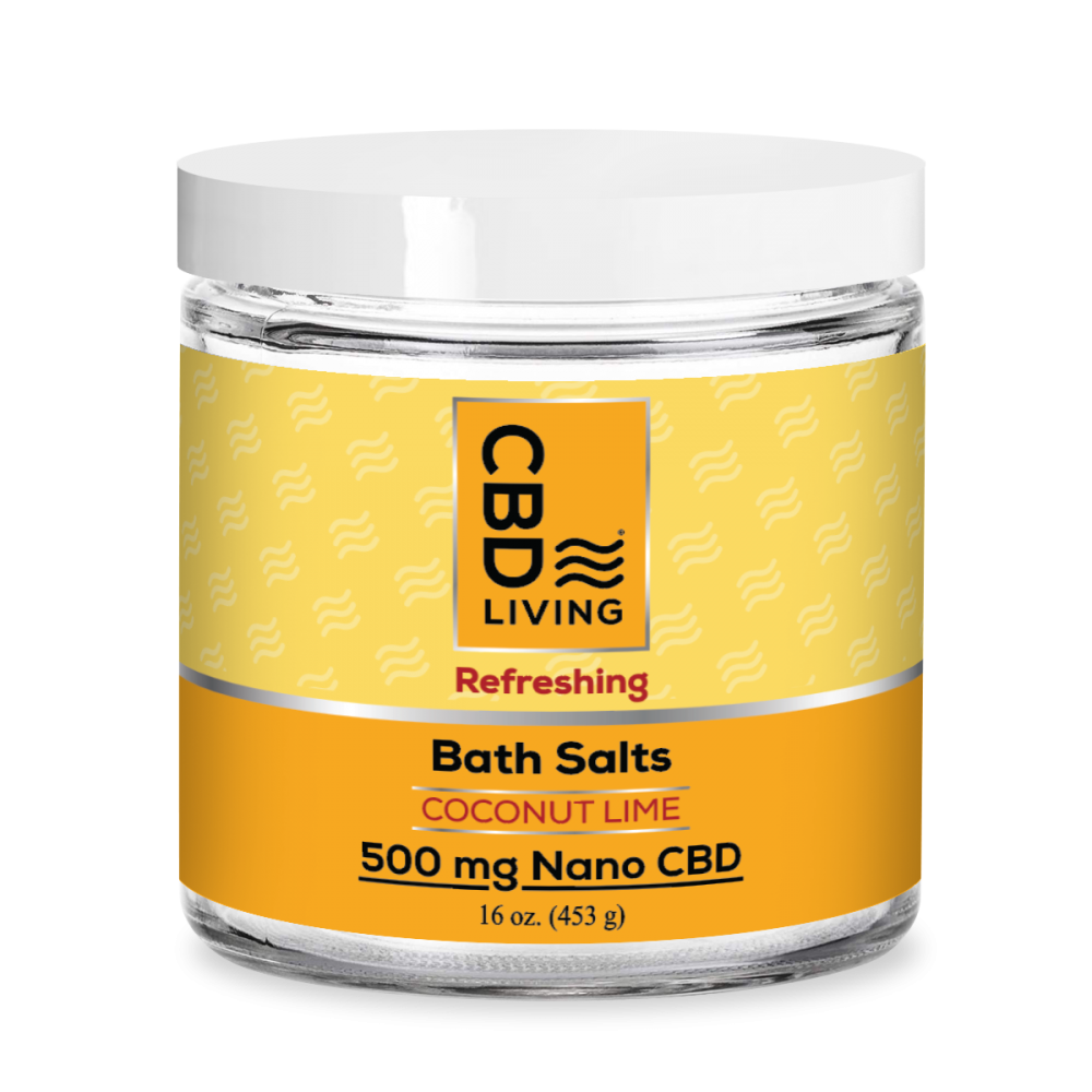 Relaxing bath salts CBD Living Coconut Lime CBD Living Wellness