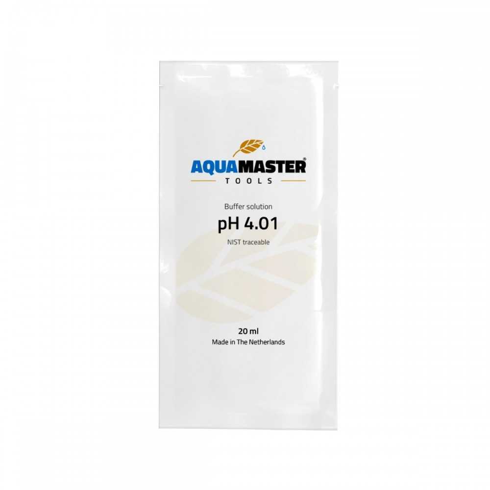 Aquamaster Tools pH 4.01 Kalibrierungslösung 20ml Bag Aquamaster PH/EC-Kalibrierung
