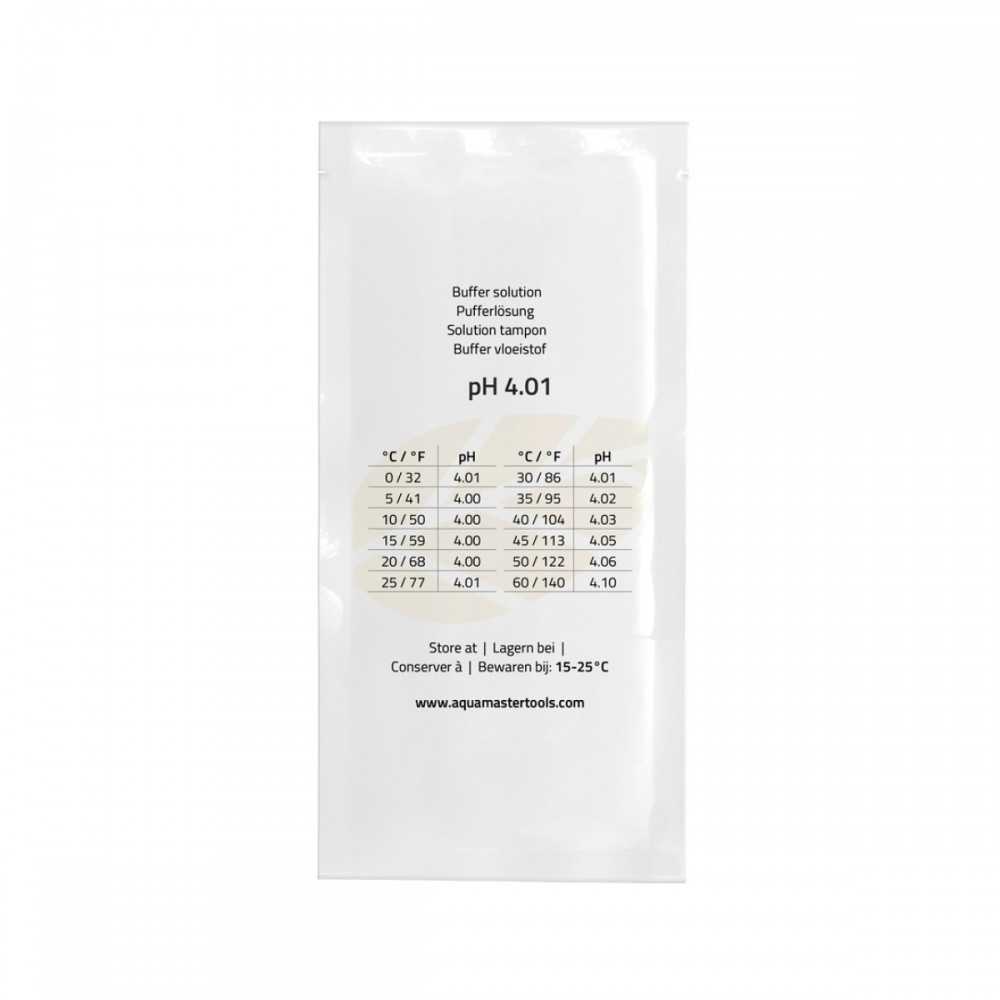 Aquamaster Tools pH 4.01 Kalibrierungslösung 20ml Bag Aquamaster PH/EC-Kalibrierung