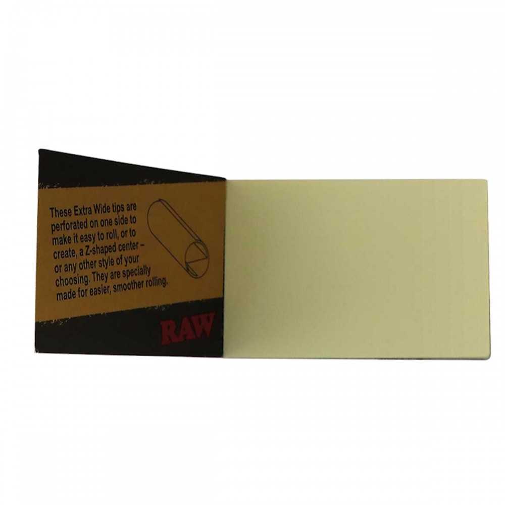 Carton RAW Black Extra Wide Perforated Tips 40pcs RAW Filtres (charbon actif, carton, cellulose et autres)