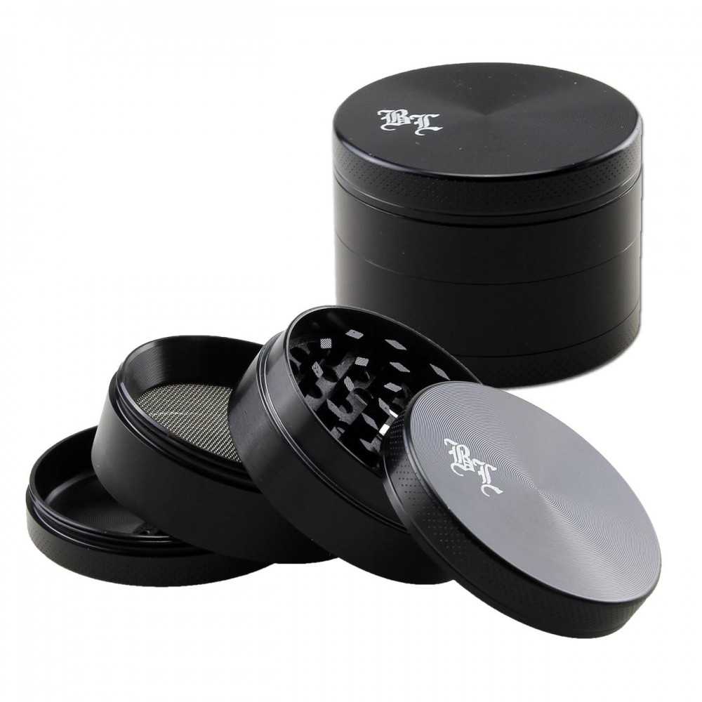 Black Leaf Smerigliatrice nera 4 parti Black Leaf Smerigliatrici