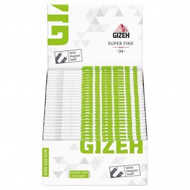 Carton de feuille à rouler GIZEH King Size Slim Super Fine Gizeh Feuille à rouler