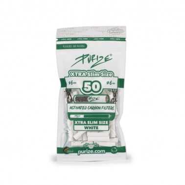 Purize Filtre à charbon actif Xtra Slim White (50 pcs) 6mm Purize filters Produits