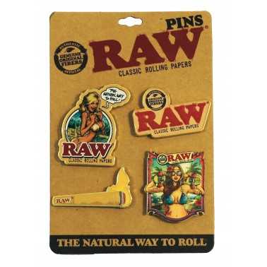 PINS Carte avec 4 Designs RAW Divers