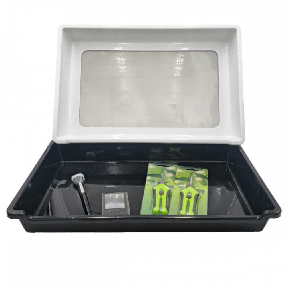 Vassoio per rifilatura All In One 55 x 33 x 8 cm LBV Supporto per la rimozione delle foglie