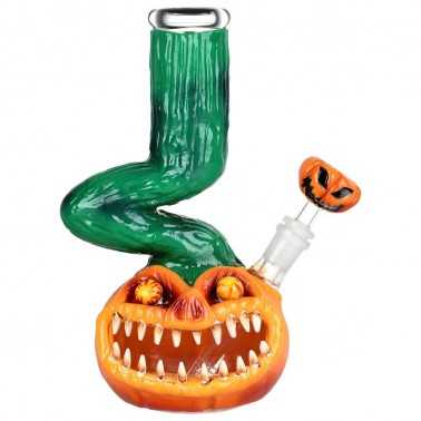 Pulsar Bent Neck Scary Pumpkin 3D Painted Bong 14mm F Pulsar Produits