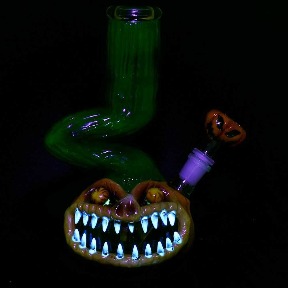 Pulsar Bent Neck Scary Pumpkin 3D Painted Bong 14mm F Pulsar Produkte