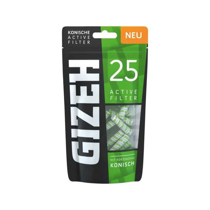 Conical activated carbon filters Gizeh (25 pcs.) Gizeh Products