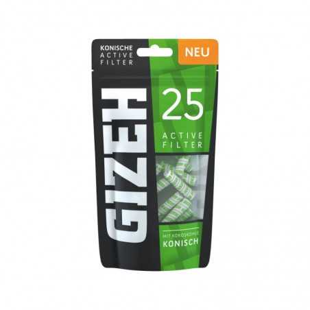 Filtres à charbon actif conique Gizeh (25 pièces) Gizeh Produits