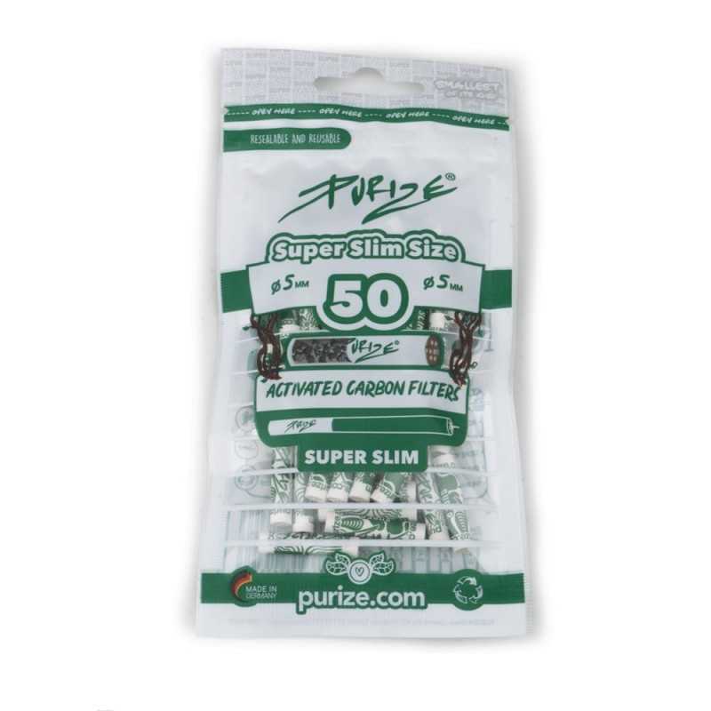 PURIZE® Super Slim filtre charbon actif ~ (50 pièces) 5mm Purize filters Produits