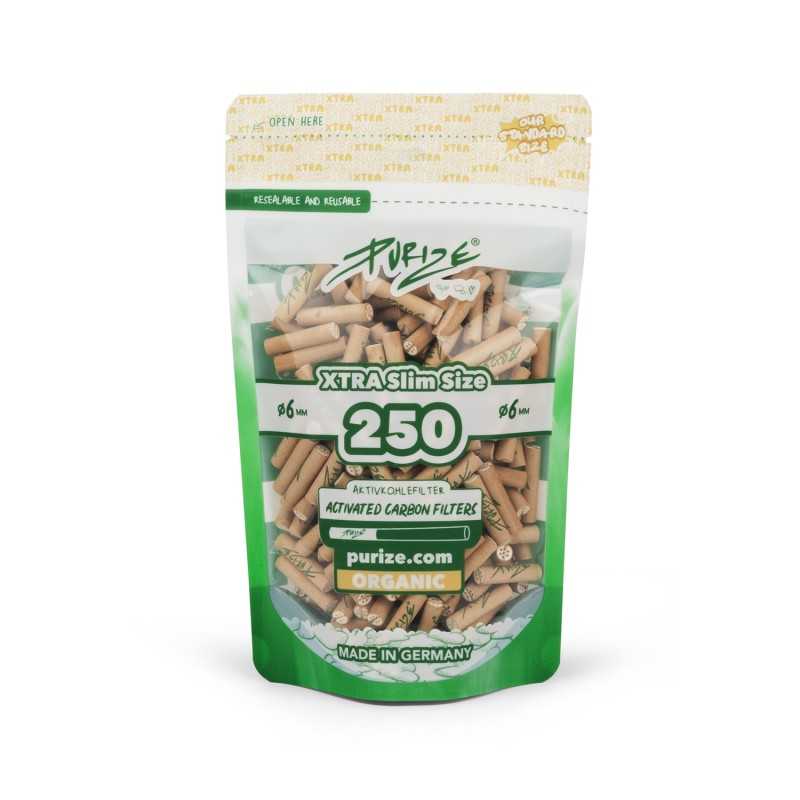 PURIZE® Filtre charbon actif Xtra S Organic BIO 250 pces 6mm Purize filters Produits