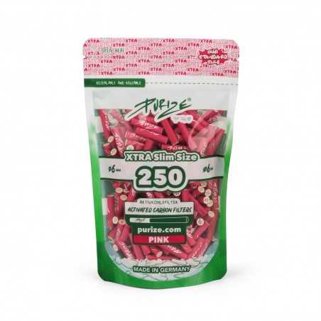 PURIZE® Filtre charbon actif Xtra S Pink 250 pces 6mm Purize filters Produits
