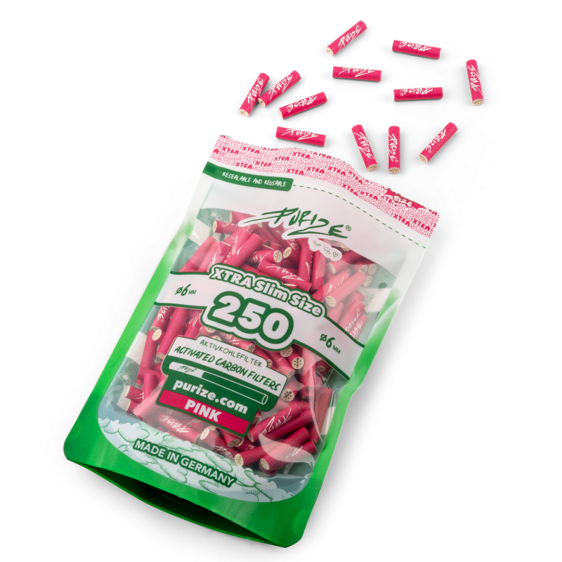 PURIZE® Filtro al carbone attivo Xtra S Pink 250 pezzi 6 mm Purize filters Prodotti