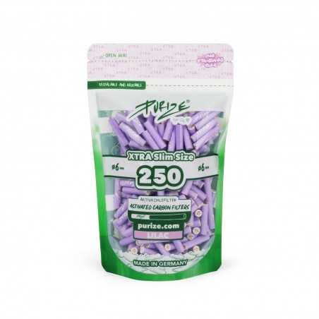 PURIZE® Filtre charbon actif Xtra S Violet 250 pces 6mm Purize filters Produits