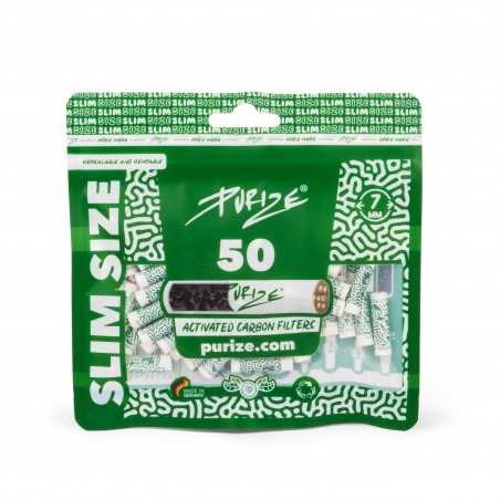 Purize Activated Carbon Filter Slim Size White (50 pcs) 7mm Purize filters Products