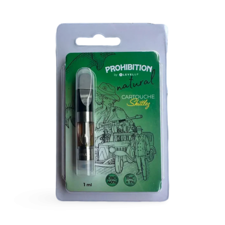 Cartuccia di CBD naturale Prohibition 1ml Level Up Prodotti
