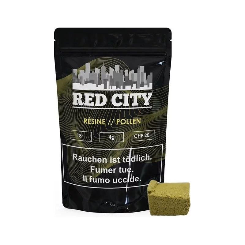 Hash CBD Polline Red City 4g Red City Estrazione a secco