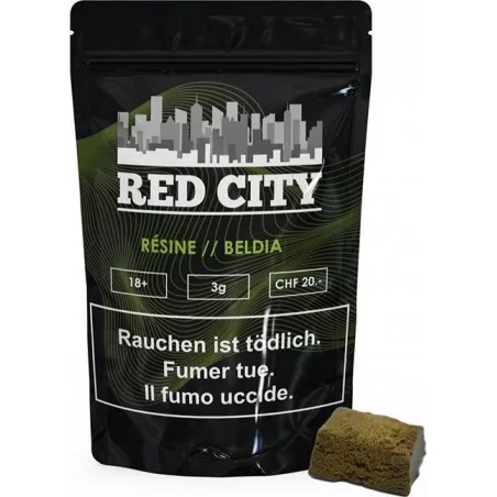 Beldia CBD & CBG Hash Red City 3g Red City Estrazione a secco
