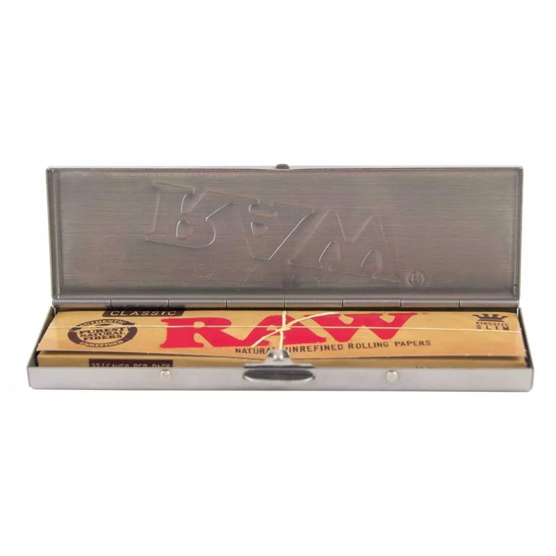 Verchromte Metallbox RAW Blatt zum Rollen