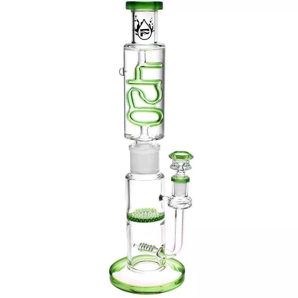 Bong Pulsar 420 Design Stackable Glycerin Vert Pulsar Produits