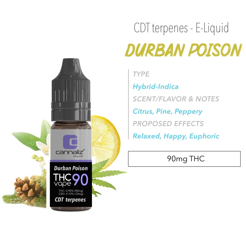 Cannaliz THC Vape E-liquide Durban Poison Cannaliz Produits