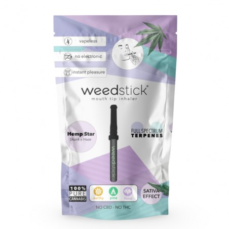 Inalatore ad effetto sativa "Hemp Star" di Weedstick Cannaliz oli