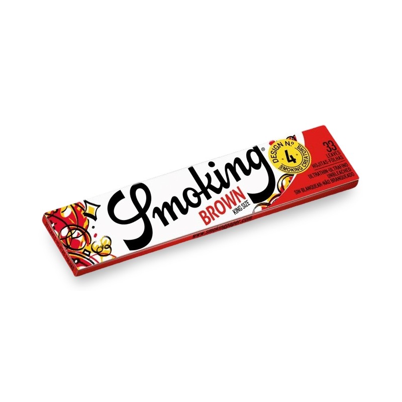 Carte da rotolo Smoking Brown King Size + filtri Creators Collection Smoking Foglio di laminazione