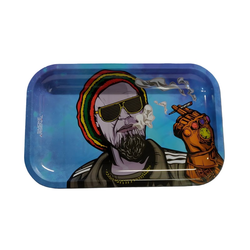 Vassoio porta rotoli Smoking Arsenal Rasta Thanos Small Smoke Arsenal Vassoio di rotolamento