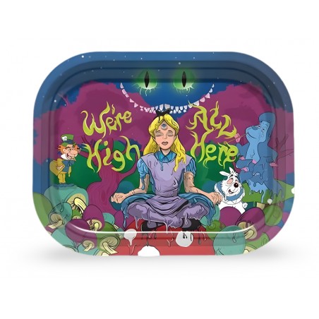We're all high here" Mini rolling tray Smoke Arsenal Rolling tray