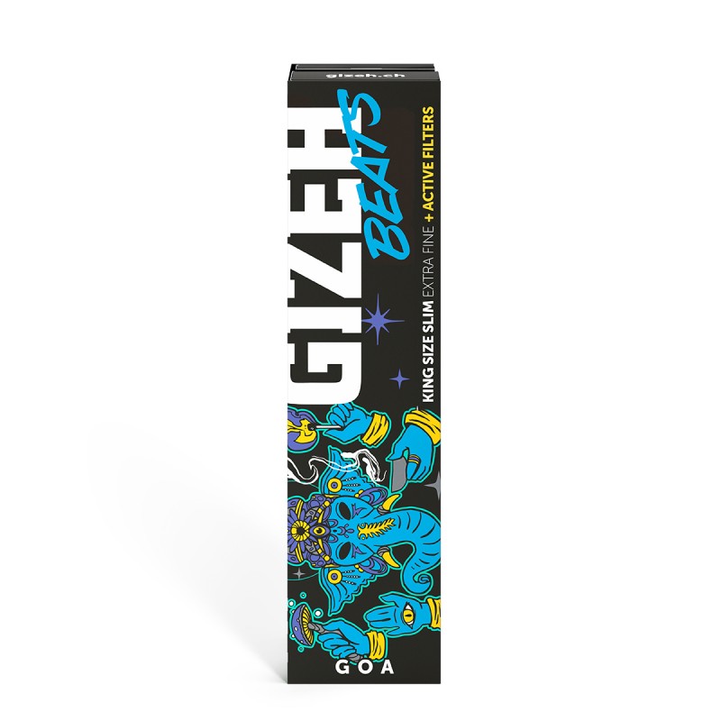 Rolling papers GIZEH Beats Swiss EDT Kingsize Slim Papers + Active Tips Display 16pcs Gizeh Rolling sheet