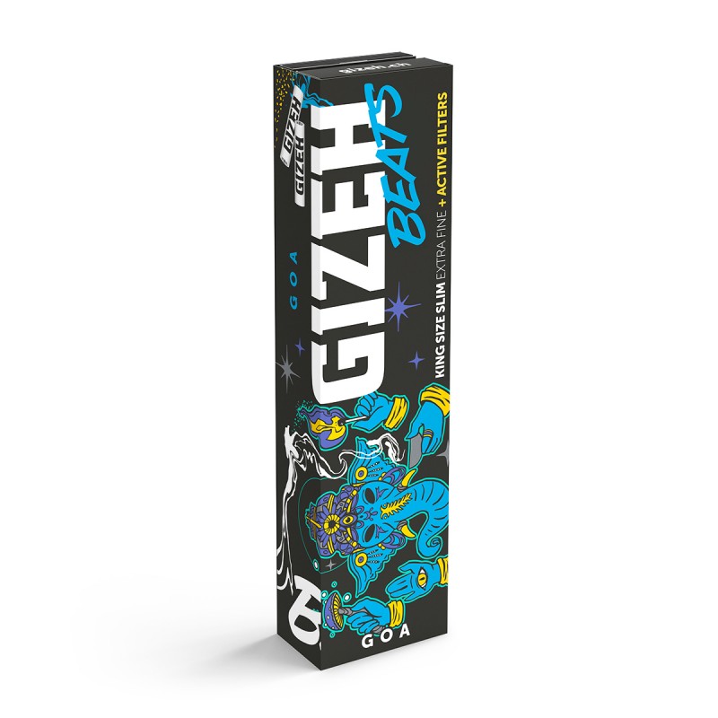 Rolling papers GIZEH Beats Swiss EDT Kingsize Slim Papers + Active Tips Display 16pcs Gizeh Rolling sheet