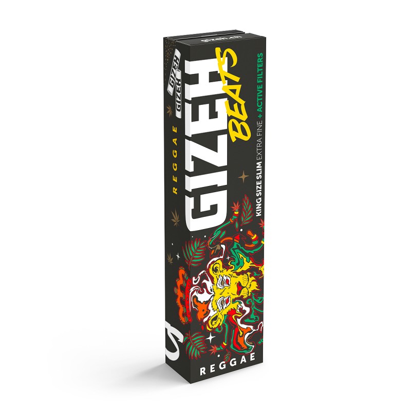 Rolling papers GIZEH Beats Swiss EDT Kingsize Slim Papers + Active Tips Display 16pcs Gizeh Rolling sheet