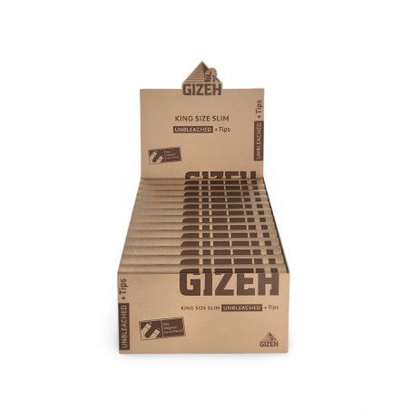 Cartone di GIZEH King Size Slim Super Fine Rolling Sheets + Suggerimenti Gizeh Foglio di laminazione