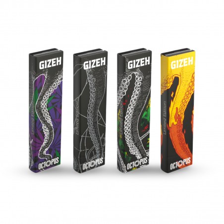 Rolling Papers GIZEH X Octopus King Size Slim Super Fine + Tips Gizeh Blatt zum Rollen