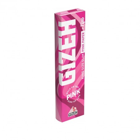 GIZEH All Pink KSS rolling sheet + Tips Gizeh Products