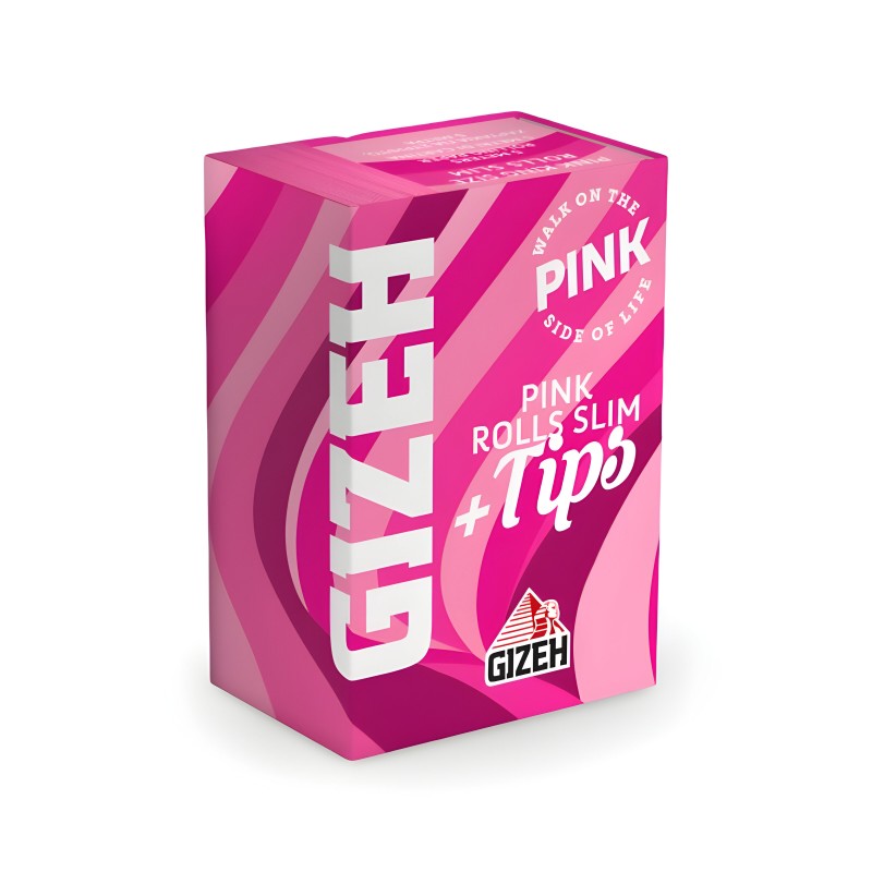 Gizeh Pink Rolls 5m + Tips Gizeh Rolling sheet