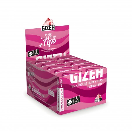 Cartone Gizeh Rotoli rosa 5m + suggerimenti Gizeh Foglio di laminazione